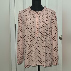 Adrianna Papell Pink Heart Print Women's Top